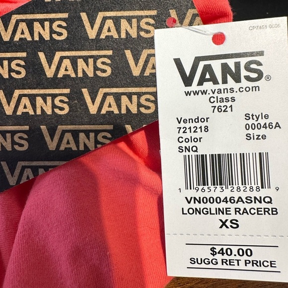 Cl#2 NWT Vans Longline Racer top - Picture 5 of 8